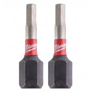 Milwaukee Биты ShockWave HEX3 x 25мм 2шт 4932430894